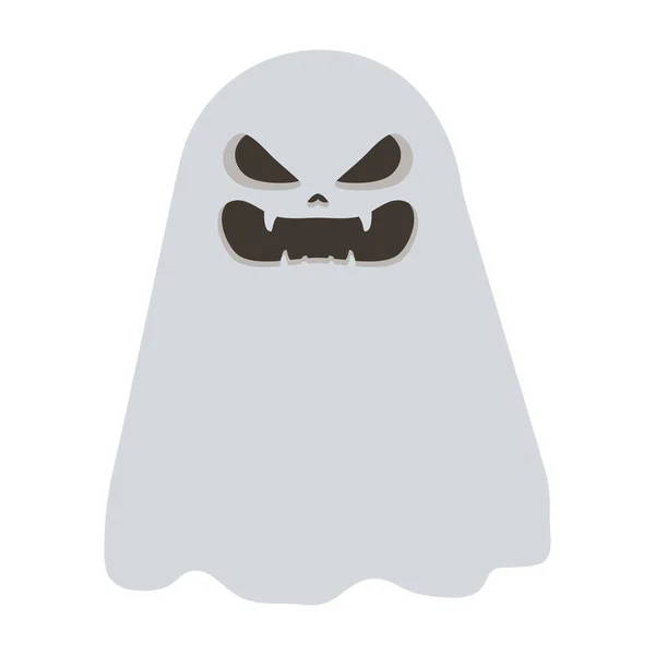 Halloween fantasma galleggiante personaggio icona — Vettoriale Stock