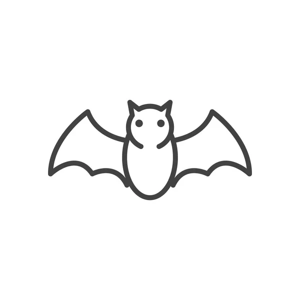 Halloween murciélago animal carácter icono — Vector de stock