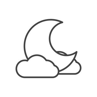 ay gecesi cadılar bayramı izole simgesi