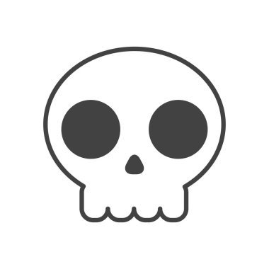 kafatası kafası halloween izole simgesi