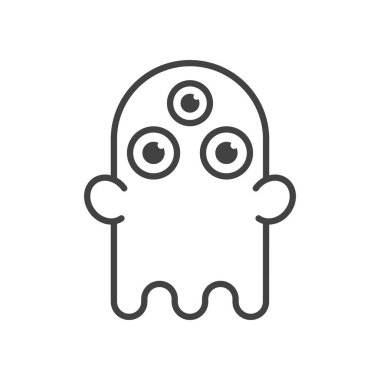 yabancı yüz halloween izole simgesi