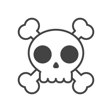 kafatası kafası halloween izole simgesi