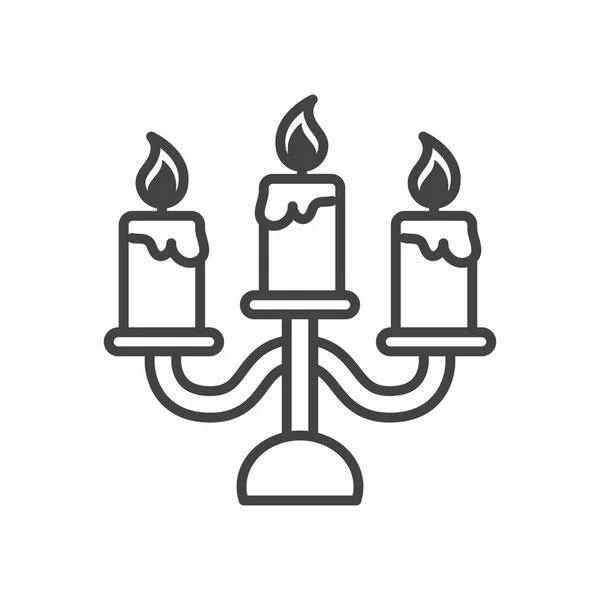 Люстра зі свічками ізольована ікона — стоковий вектор