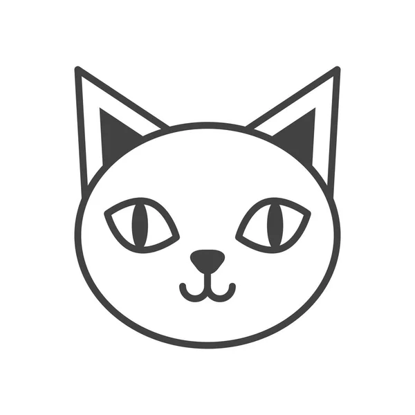 Halloween Katze schwarz Tier Symbol — Stockvektor