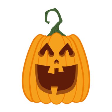 yüz karakteri ile halloween kabak