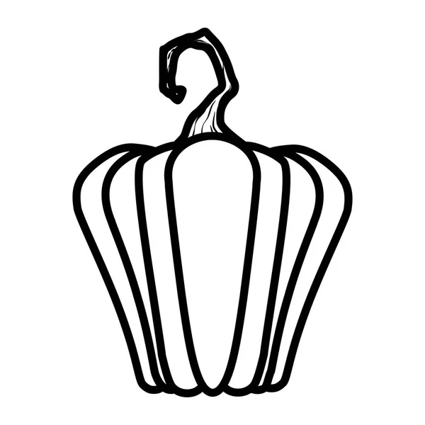 Halloween pumpkin fruit seasonal icon — Stock Vector