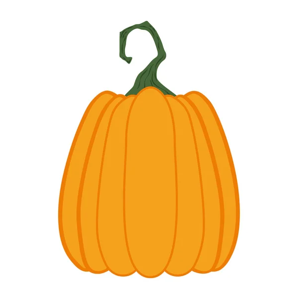 Halloween citrouille fruit icône saisonnière — Image vectorielle
