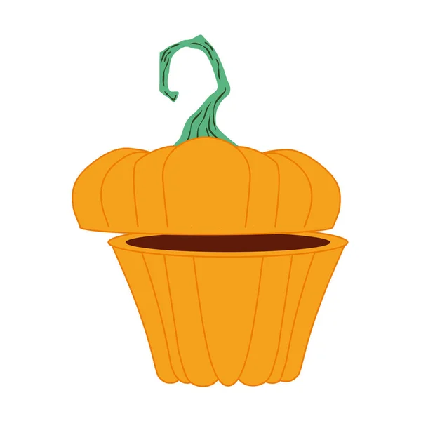 Halloween pot de citrouille icône saisonnière — Image vectorielle