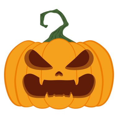 yüz karakteri ile halloween kabak