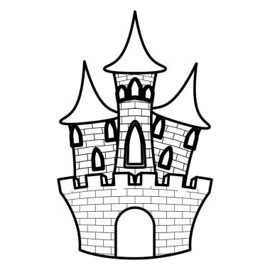 karanlık kale bina cadılar bayramı simgesi