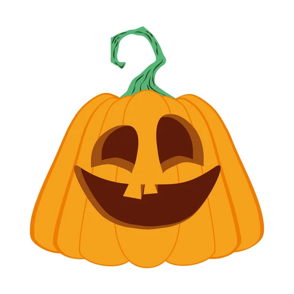 Halloween pumpkin with face character — Stock Vector