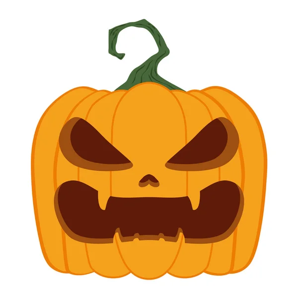 Citrouille halloween avec caractère visage — Image vectorielle