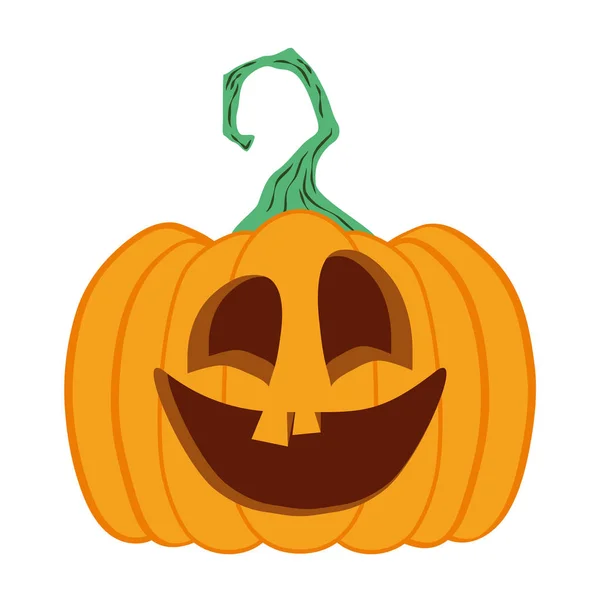 Calabaza de Halloween con el carácter de la cara — Vector de stock