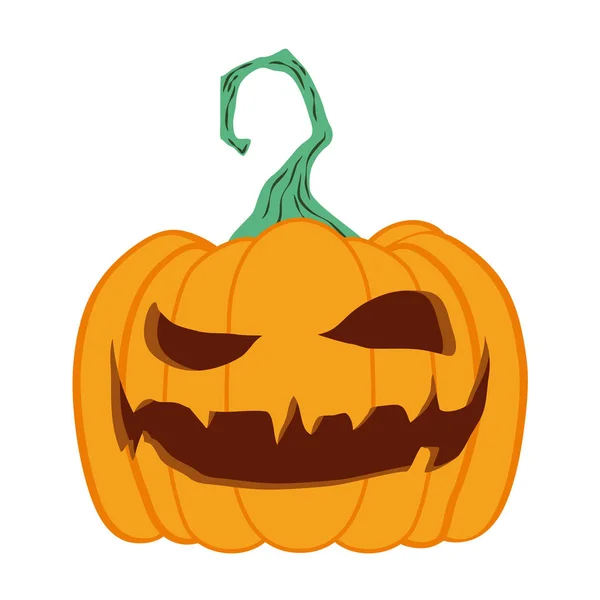 Halloween pumpkin with face character — Stock Vector