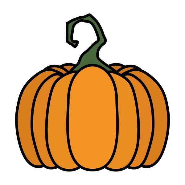 Halloween calabaza fruta icono de temporada — Archivo Imágenes Vectoriales