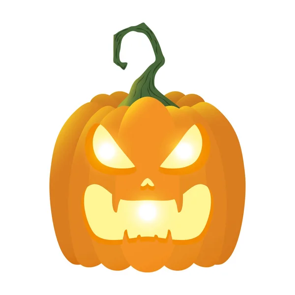 Halloween pumpa lampa med Face Character — Stock vektor
