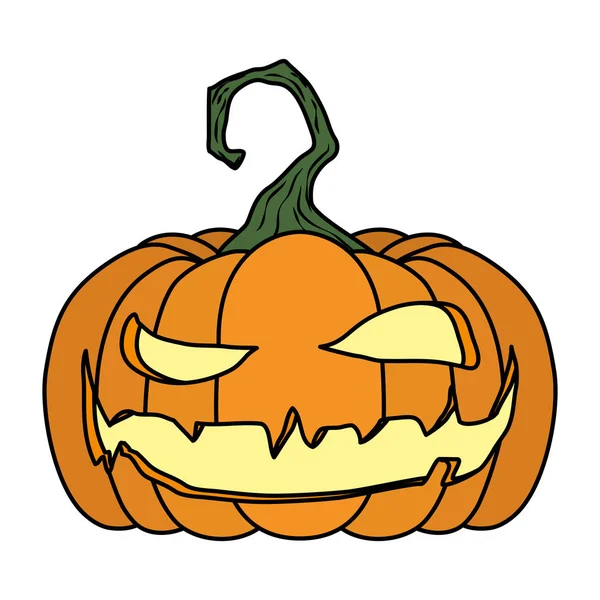 Calabaza de Halloween con el carácter de la cara — Archivo Imágenes Vectoriales