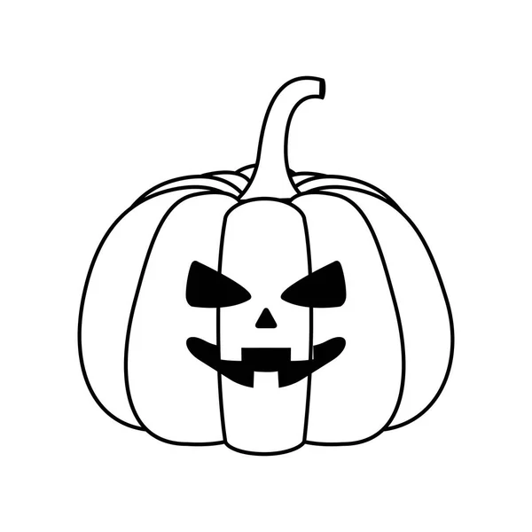 Halloween pumpkin season isolated icon — Stock Vector