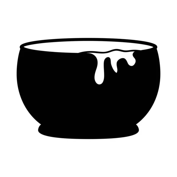 Witch cauldron pot isolated icon — Stock Vector