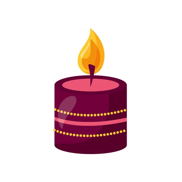 Paraffin candle diwali fest ethnicity icon — ストックベクタ