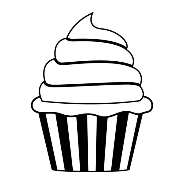 Halloween süße Cupcake Bäckerei-Ikone — Stockvektor
