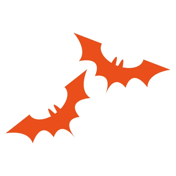 Halloween murciélagos volando iconos animales — Archivo Imágenes Vectoriales