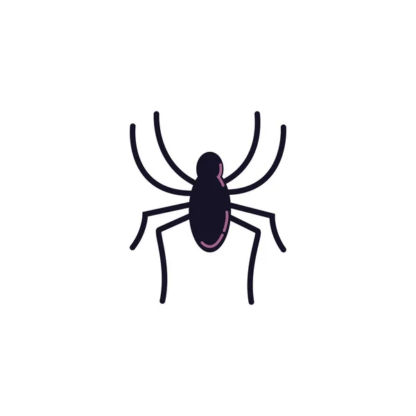 Halloween pająk zwierzę izolowane ikona — Wektor stockowy