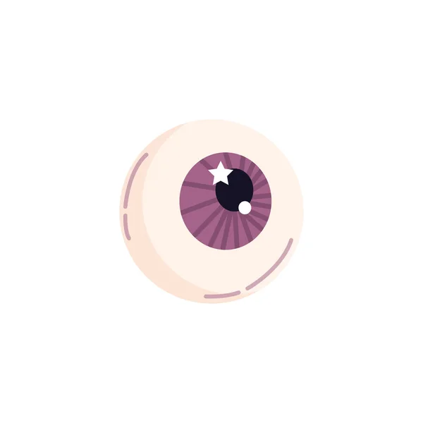 Ojo humano halloween aislado icono — Vector de stock