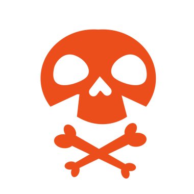 Cadılar bayramı kafatası baş izole simgesi