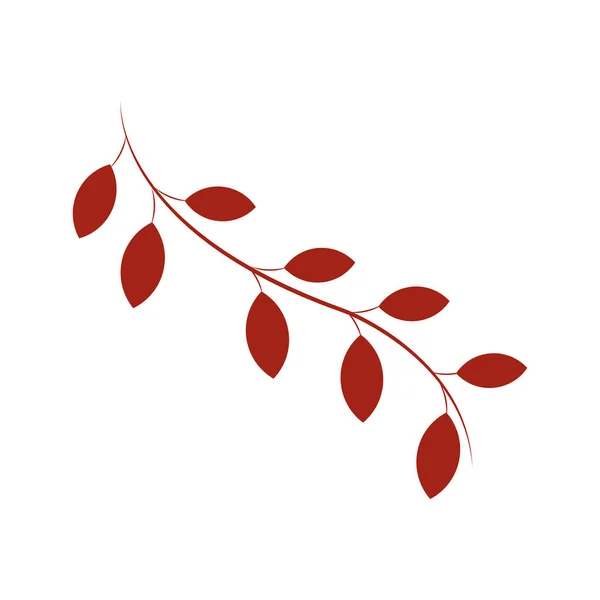 Őszi ág levelekkel szezonális ikonok — Stock Vector