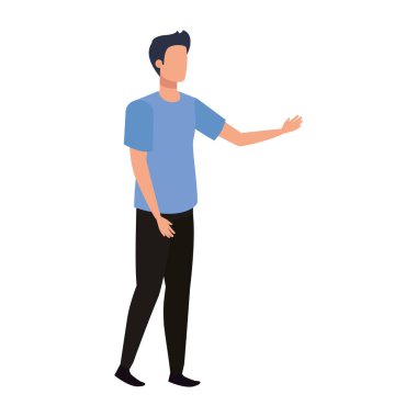 Genç adam mutlu Avatar karakteri