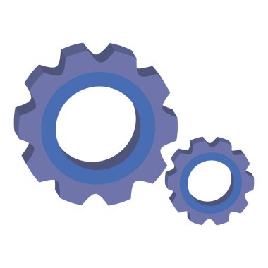 Dişli pinyonlar makine izole simgesi