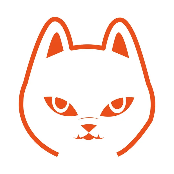 Halloween gato mascote cabeça ícone sazonal —  Vetores de Stock