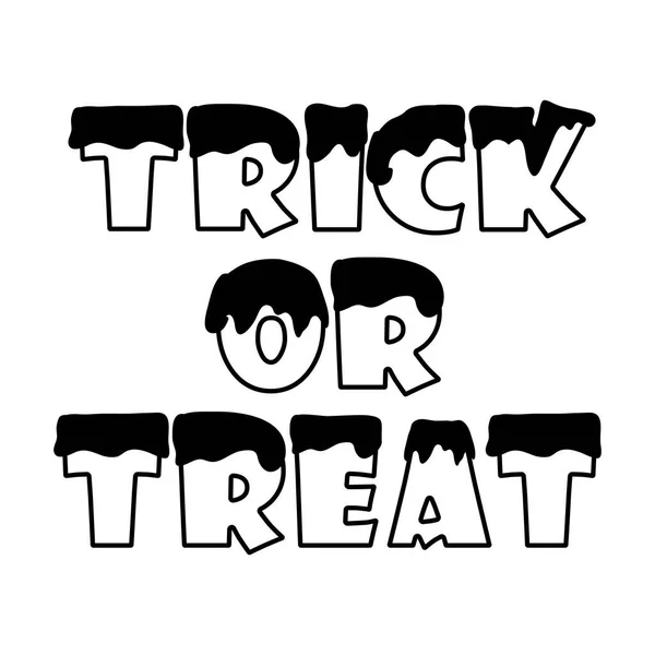 Trick eller behandla halloween meddelande — Stock vektor