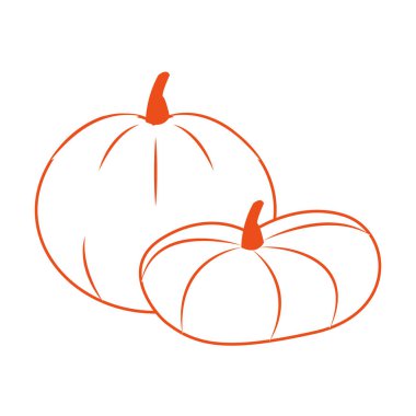 Cadılar bayramı balkabağı mevsimi izole edilmiş simgesi