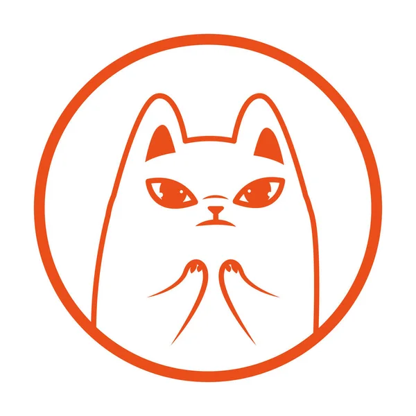 Mascote de gato halloween com traje fantasma —  Vetores de Stock