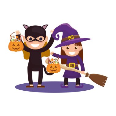 Karakterleri olan küçük çocuklar.