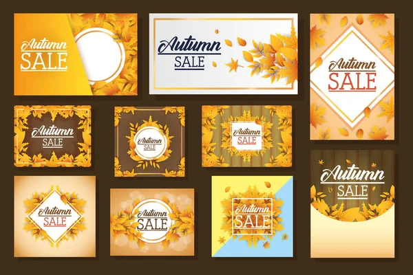 Sonbahar indirimli mevsimlik etiketler