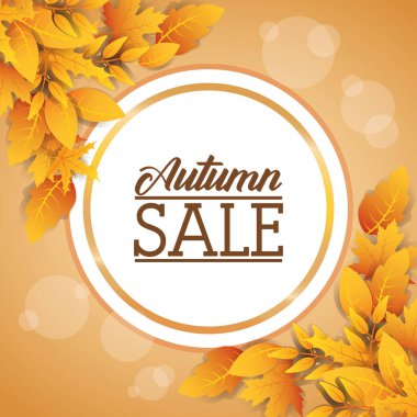 sonbahar satış dairesel mevsimlik çerçeve