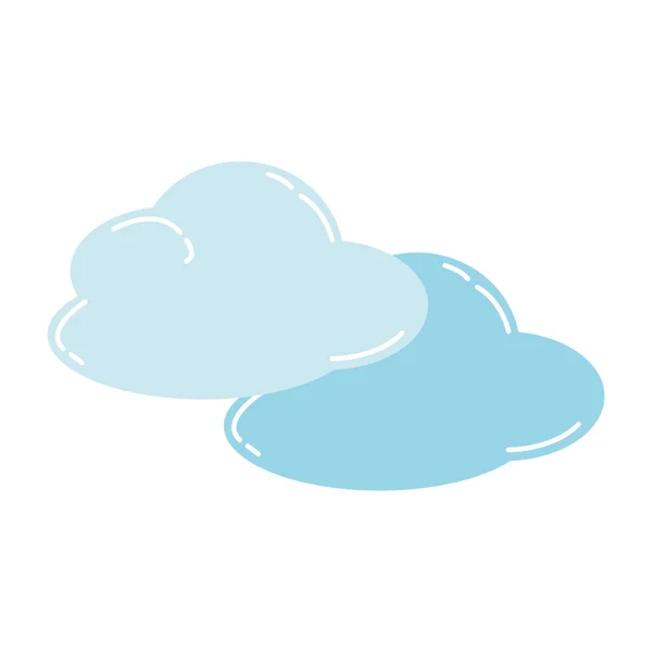Chmura niebo płaski styl ikona — Wektor stockowy