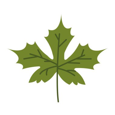 Sonbahar akçaağaç yaprağı bitkisi mevsimsel izole ikonu