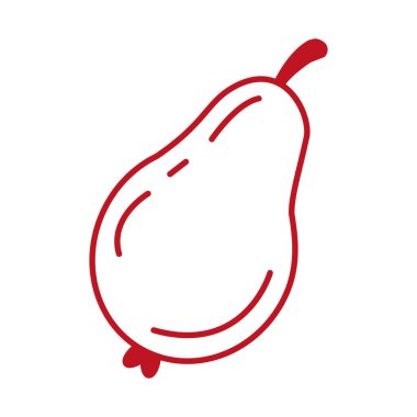 armut güz meyvesi mevsimlik izole ikonu