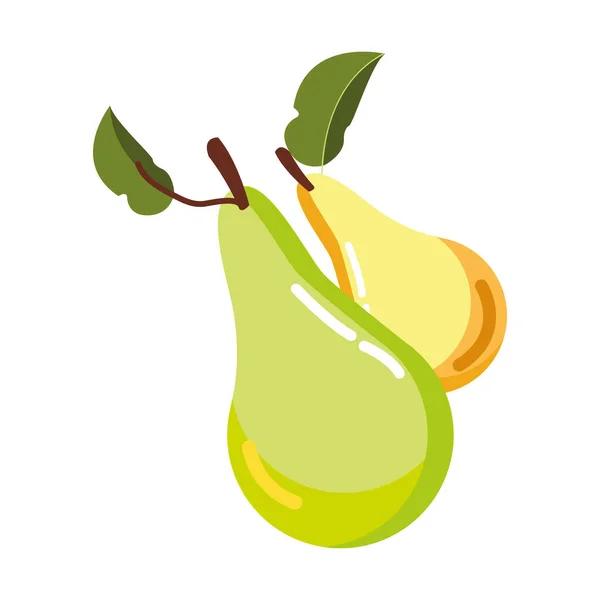 Αχλάδι φθινόπωρο φρούτα εποχιακή απομονωμένη εικόνα — Διανυσματικό Αρχείο