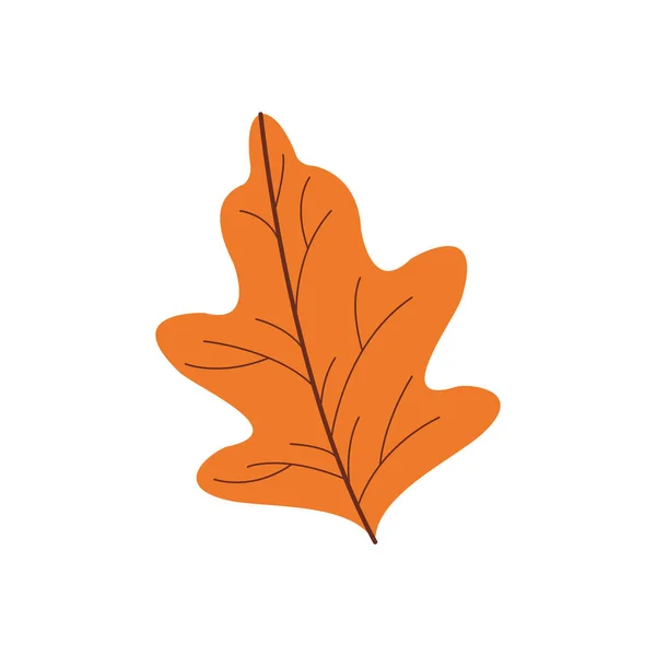 Sonbahar yaprağı bitkisi mevsimsel izole ikonu — Stok Vektör