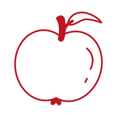 elma güz meyvesi mevsimlik izole ikonu