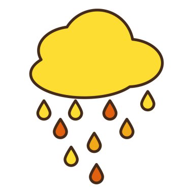 bulut gökyüzü düz biçim simgesi