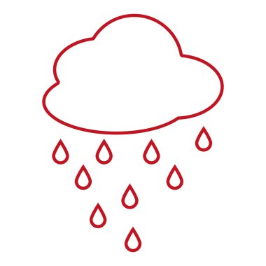 bulut gökyüzü düz biçim simgesi