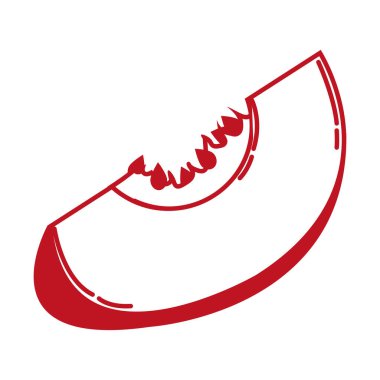 Sonbahar balkabağı yarı meyve mevsimsel izole ikonu