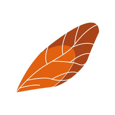 Sonbahar yaprağı bitkisi mevsimsel izole ikonu