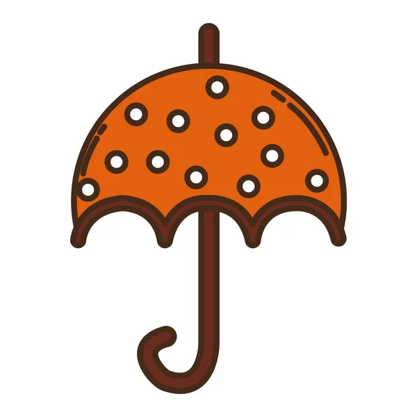 Deštník příslušenství podzimní sezónní ikona — Stockový vektor